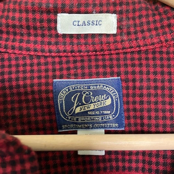 J. Crew red black gingham Button-Up Shirt - Picture 4 of 8